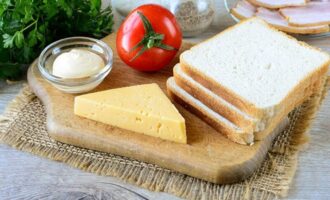 продукты для бутербродов с беконом и сыром