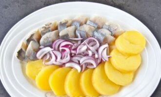 нарежьте красный лук